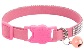 Zgardă de Lux pentru Pisici cu Cristale și Desprindere Rapidă